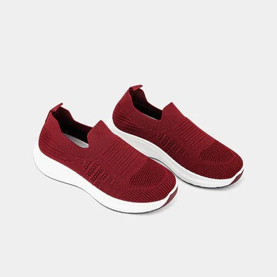 WOMEN'S MAROON SKECHERS SHOES