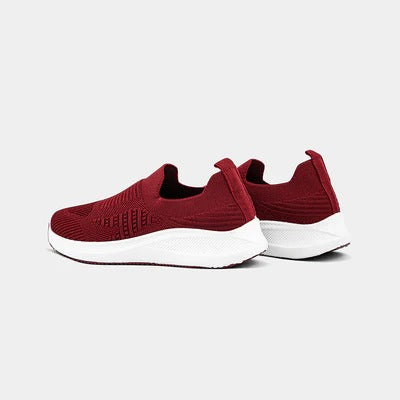 WOMEN'S MAROON SKECHERS SHOES