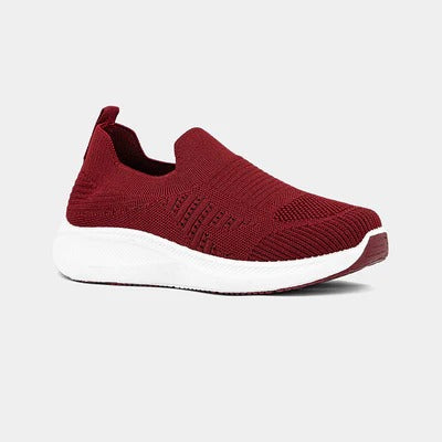 WOMEN'S MAROON SKECHERS SHOES