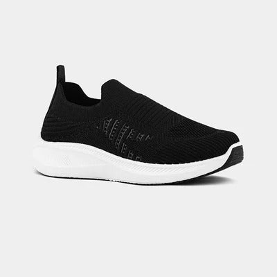 WOMEN'S BLACK SKECHERS SHOES