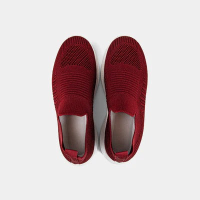 WOMEN'S MAROON SKECHERS SHOES